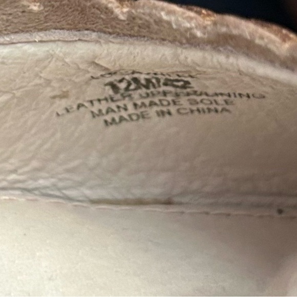 Louise et Cie Pewter Gray Metallic Leather Ballet Flats Ruffled Edges Neutral - Picture 7 of 9